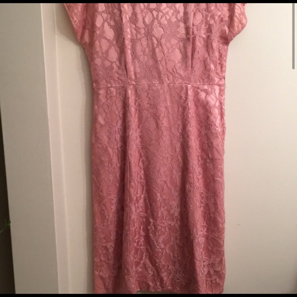 Beautiful unique pink lace vintage prom dress - Picture 4 of 6